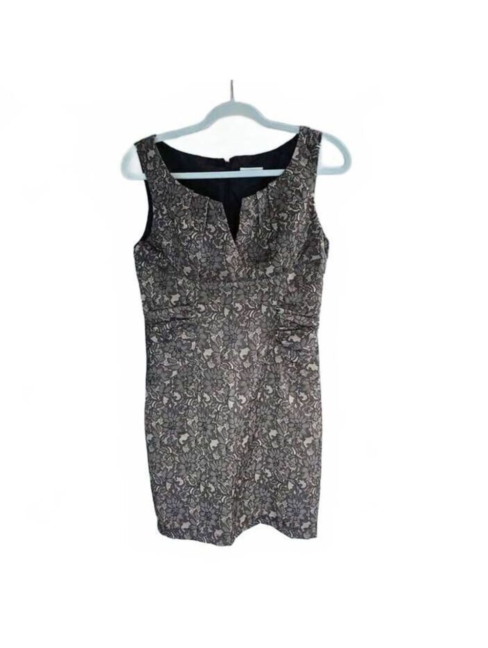 André Oliver Sleeveless Lace Overlay Cocktail Dress